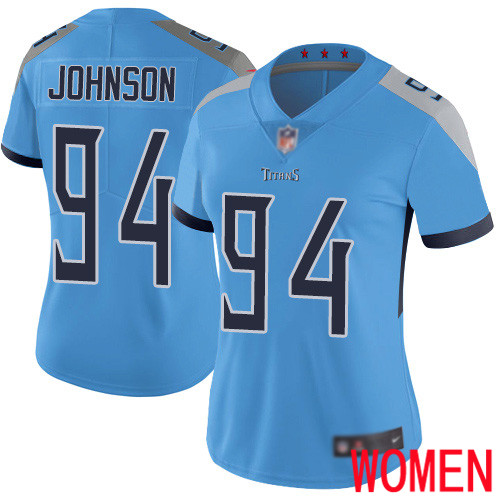 Tennessee Titans Limited Light Blue Women Austin Johnson Alternate Jersey NFL Football #94 Vapor Untouchable